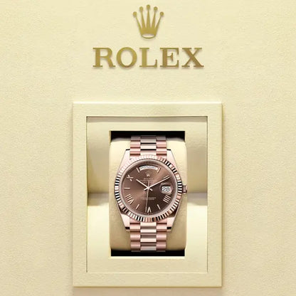 Day-Date 40 Everose Gold Chocolate Roman Numeral Dial – Ref. 228235-0002