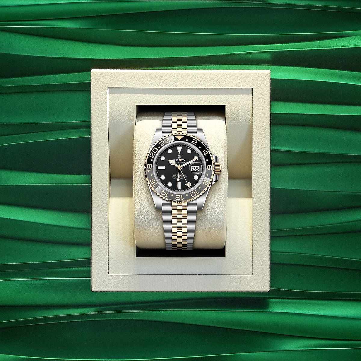 GMT-Master II, 40mm, Oystersteel and 18k Yellow Gold, Ref# 126713GRNR-0001