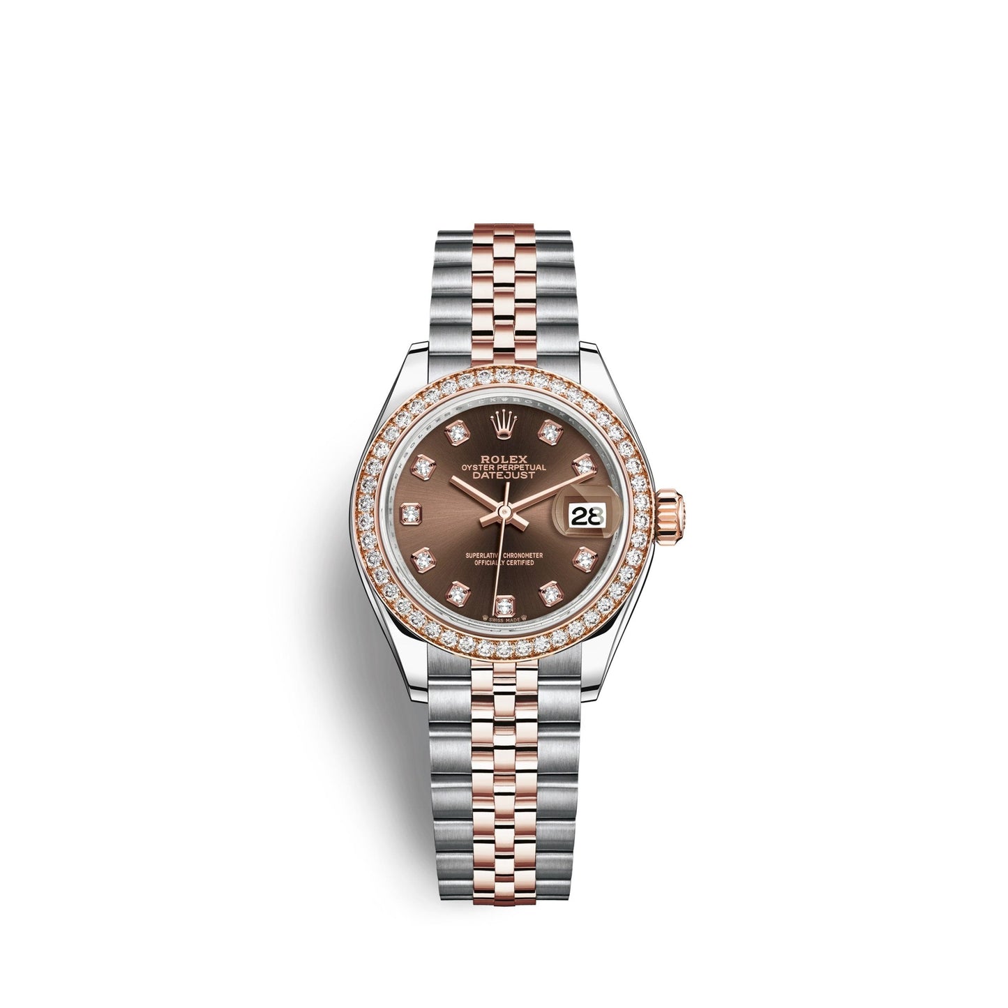 Lady-Datejust 28, Oystersteel and 18k Everose Gold, Ref# 279381RBR-0011