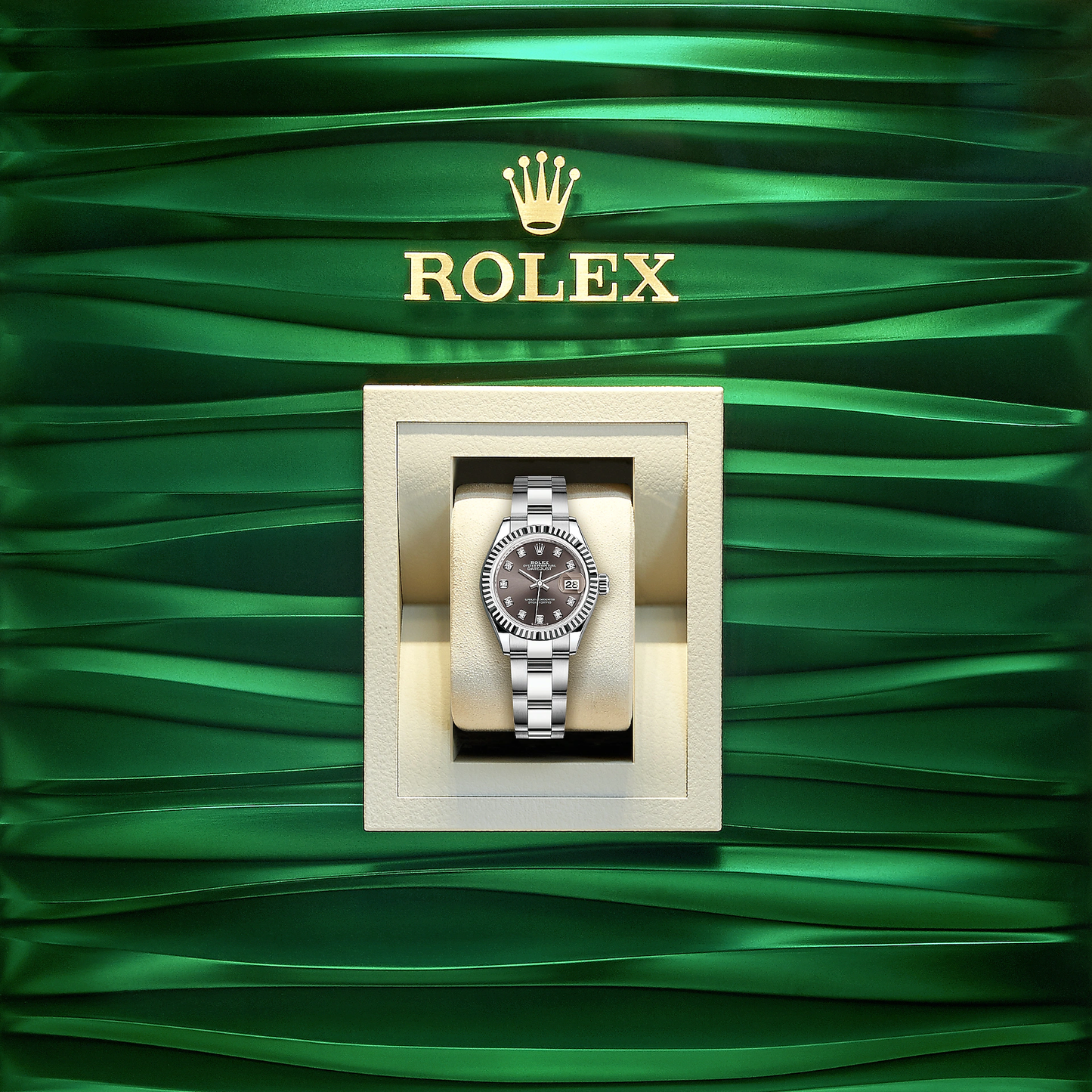 Lady-Datejust 28, Oystersteel and 18k White Gold, Ref# 279174-0016